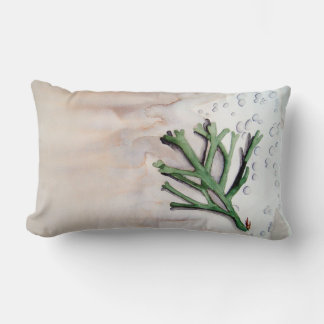 Coussin avec aquarelle d'algue