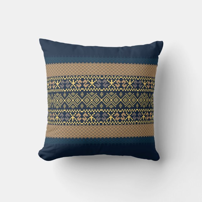 coussin avec design motif traditionnel (Recto)