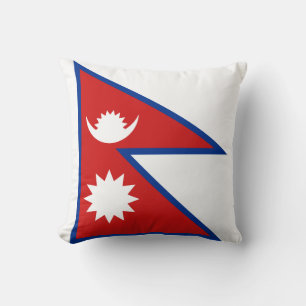 Coussin avec drapeau du Népal x drapeau