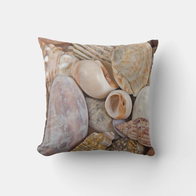 Coussin avec la copie de Shell de mer (Recto)