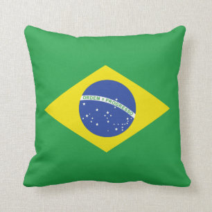 Coussin avec le drapeau du Brésil