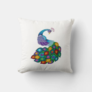 Coussin avec motif Peacock