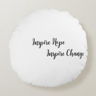 Coussin avec texte inspirer espoir inspirer change