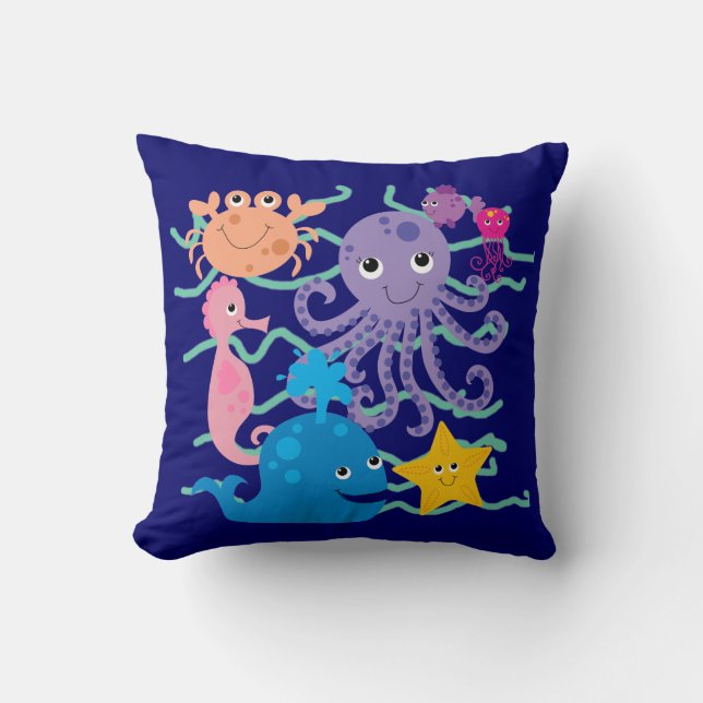 Coussin Aventure sous-marine (Recto)