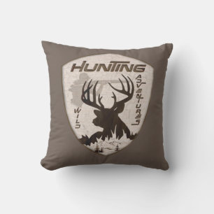 Coussin Aventures de chasse carré autocollant porte - clé