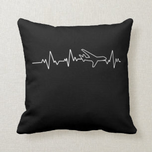 Coussin Avion Heartbeat I Love Aviation Aéronefs Ventilat