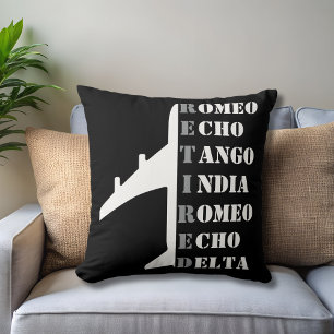 Coussin Avion Retraité Alphabet Phonétique OtAN Aviation