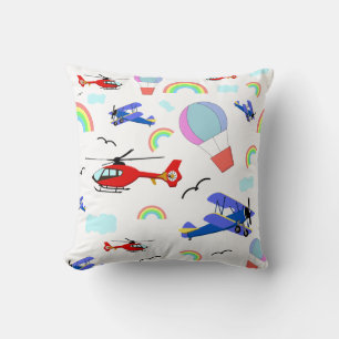 Coussin Avions, hélicoptères et ballons