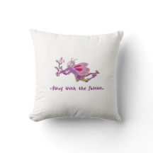 "Away With the Fairies" Throw Pillow