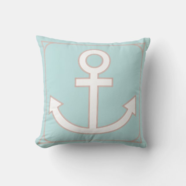 Coussin Aweigh de marin d'Ancres dans les Caraïbe (Recto)