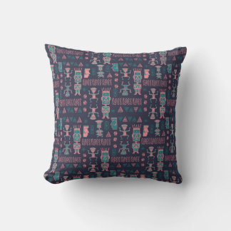 Coussin Aztec Pink et Aqua Indian Man