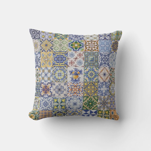 Coussin Azulejos Patchwork (Recto)