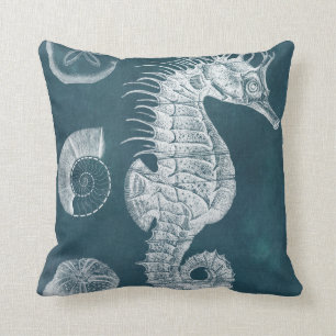 Coussin Azure Seahorse Study I