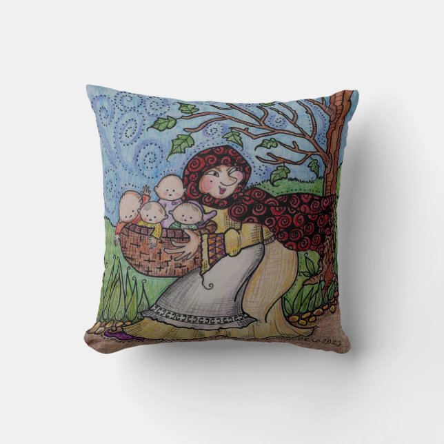 Coussin Baba grand-mère ukrainienne (Recto)