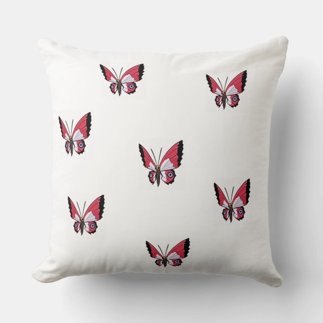Coussin baby cushion with butterfly. (Recto)