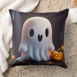 Coussin Baby Ghost Déplaisant mignon caractère Halloween