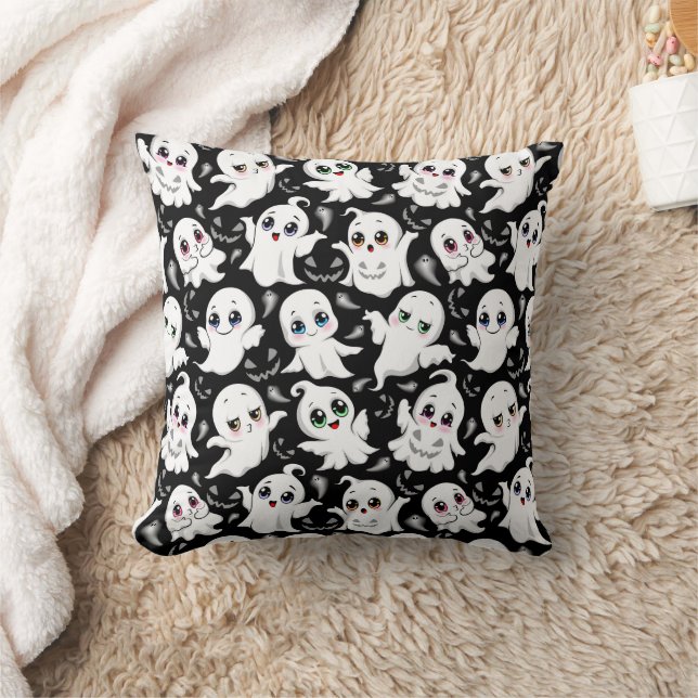Coussin Baby Ghosts Éffrayant mignon Halloween humeur (Couverture)