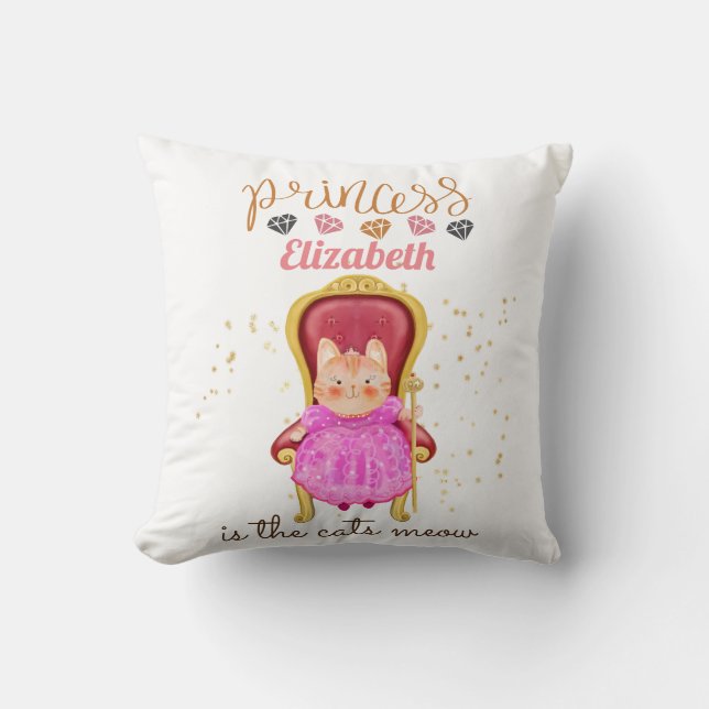 Coussin Baby Girl Cadeaux 1er Anniversaire Douche Princess (Recto)