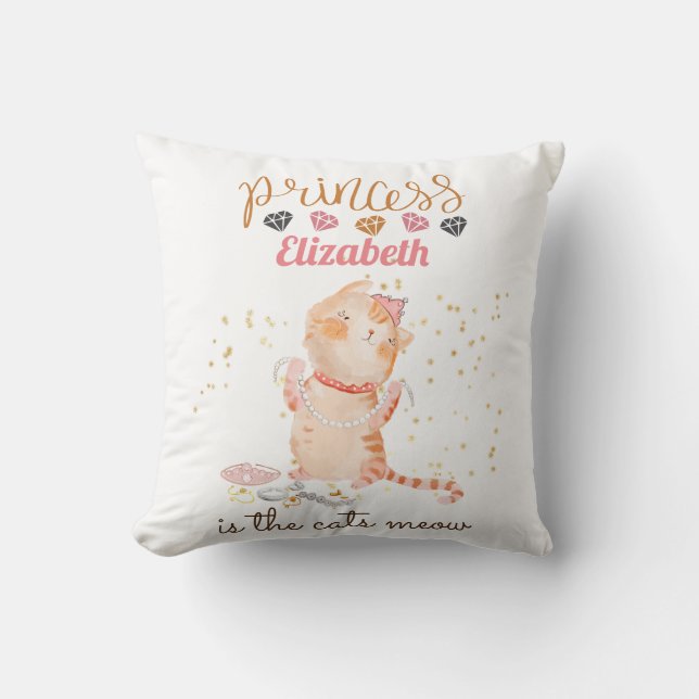 Coussin Baby Girl Cadeaux 1er Anniversaire Douche Princess (Recto)