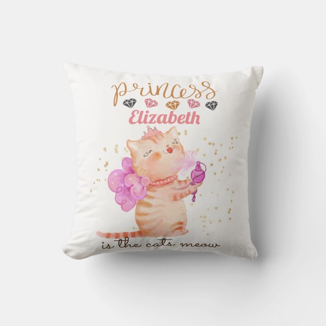 Coussin Baby Girl Cadeaux 1er Anniversaire Douche Princess (Recto)