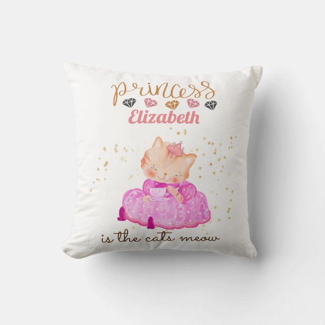 Coussin Baby Girl Cadeaux 1er Anniversaire Douche Princess (Recto)