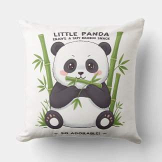 Coussin Baby Panda Snack Time Graphisme