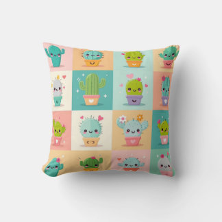 Coussin Baby shower Cute Cactus Kawaii