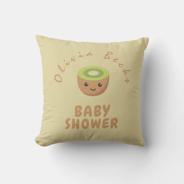 Coussin Baby shower de Little Cutie Kiwi (Recto)
