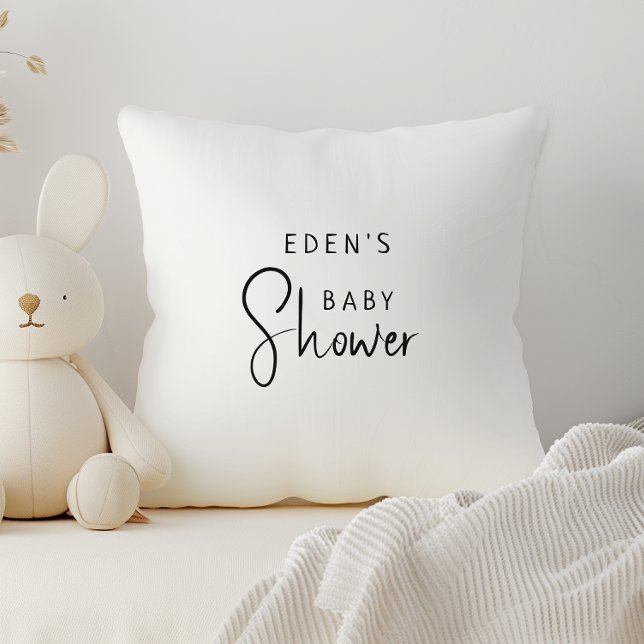 Coussin Baby shower Neutre Moderne Simple (Créateur téléchargé)