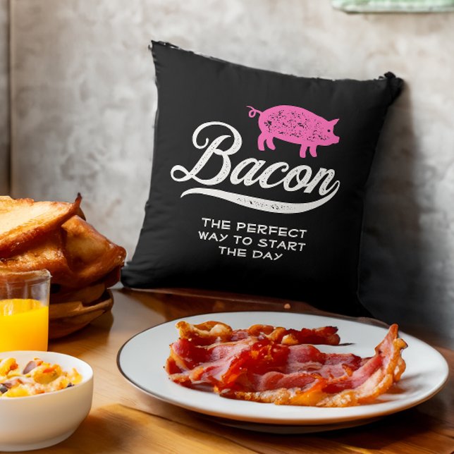 Coussin Bacon La façon idéale de commencer la journée (Créateur téléchargé)