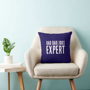 Coussin Bad Papa Plaisanterie Expert TYPOGRAPHIE GRAVE