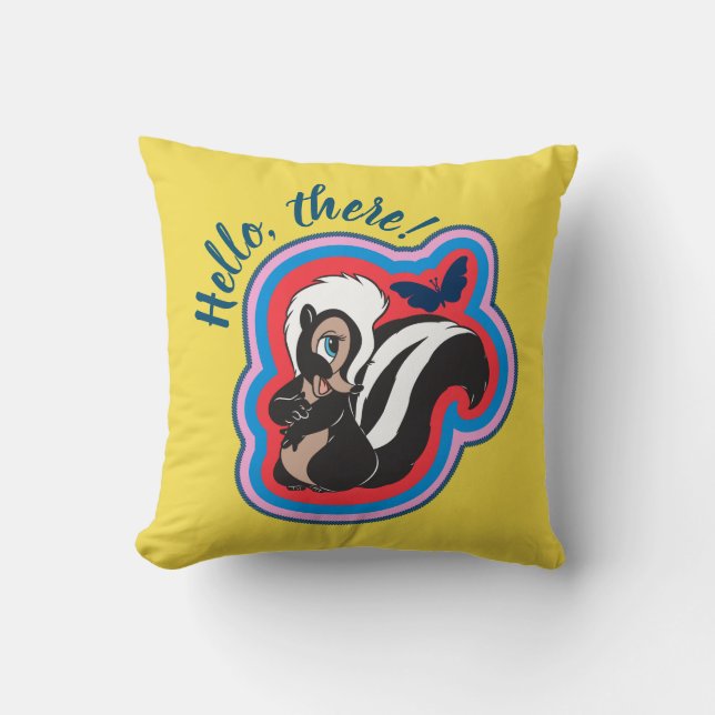 Coussin Badge de fleurs et de papillons de Bambi (Recto)