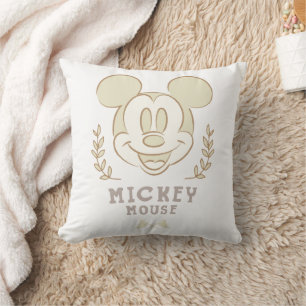 Coussin Badge Sportif Mickey Mouse Pastel