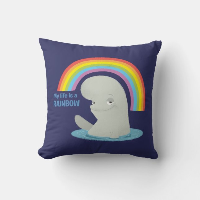 Coussin Bailey| Ma vie est un arc-en-ciel (Recto)