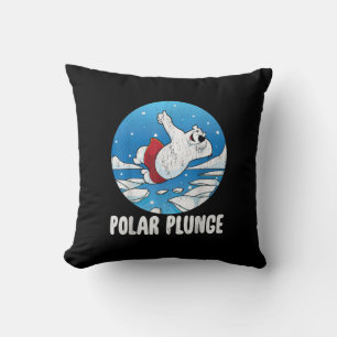 Coussin Bain d'hiver Polar Plunge Ice Jump Polar Ours Bain