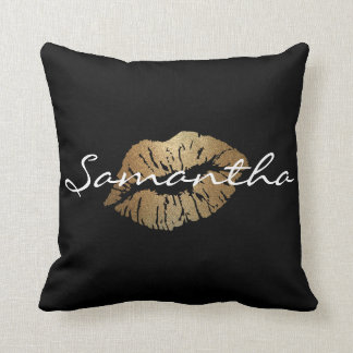 Coussin Baiser en or de Faux Parties scintillant