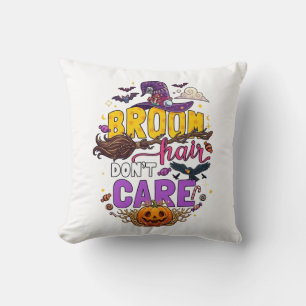 Coussin Balai Cheveux N'importe Halloween Sorcière Chapeau