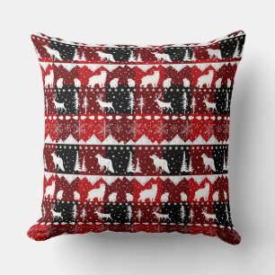 Coussin Balai nordique Sweater Blanc Animaux d'hiver Buffa