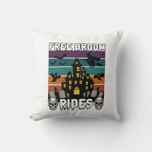 Coussin Balais Gratuits Halloween Maison Hantée Sorcière S