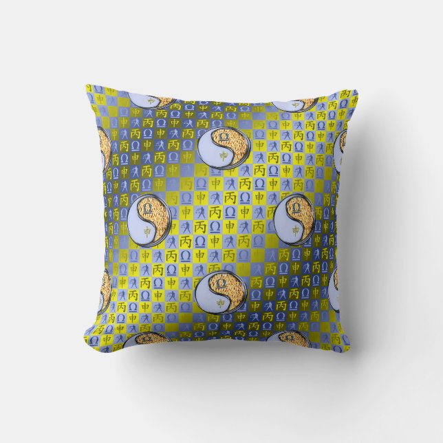 Coussin Balance & Singe de Feu (Recto)