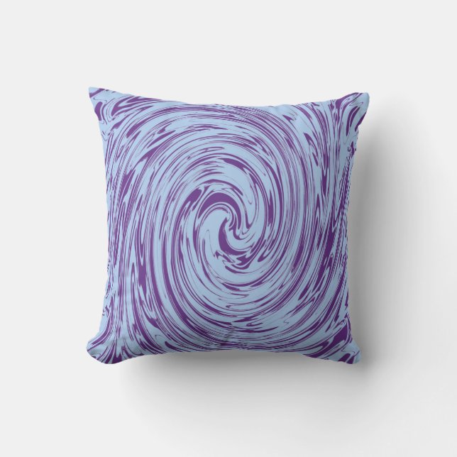 Coussin Balayage bleu violet Abstrait Motif élégant person (Recto)