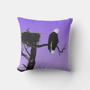 Coussin Bald Eagle at Sunset - Art original de la faune