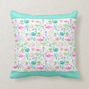 Coussin Baleine de poulpe verte Ocean Beach Eau bébé Enf