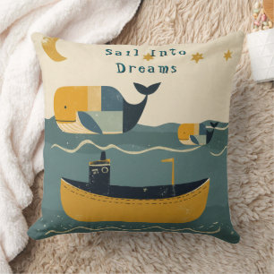 Coussin Baleines de la marée lunaire 