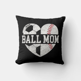 Coussin Ball Maman Coeur Amusant Baseball Soccer Maman
