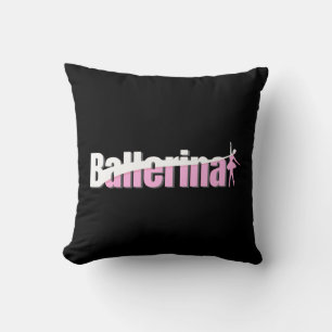Coussin Ballerina - Girly Ballet Abstrait Art de souhaits