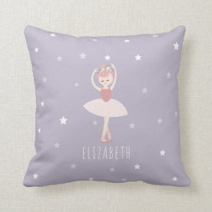 Coussin Ballerina Stars Purple Girl