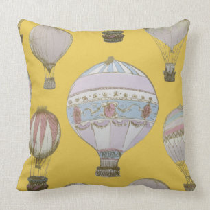 Coussin Ballon à air chaud lunatique - jaune d'empereur
