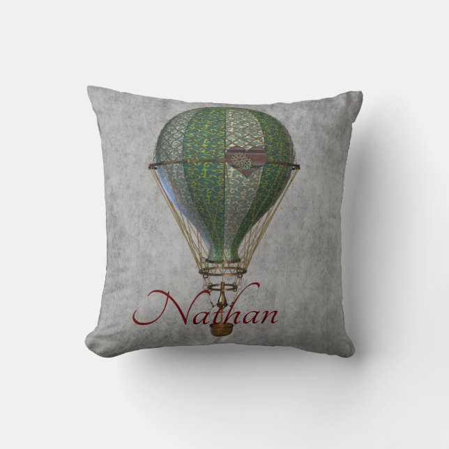 Coussin Ballon à air chaud Steampunk Personnalisé (Recto)