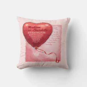 Coussin Ballon en forme de cœur d'amitié